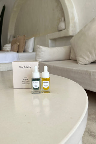 Gua Sha + Mini Facial Oil Duo Set - Nusa Holistick