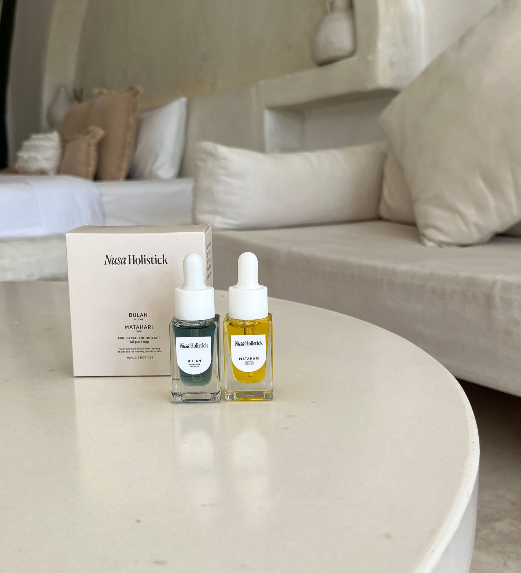 Gua Sha + Mini Facial Oil Duo Set - Nusa Holistick