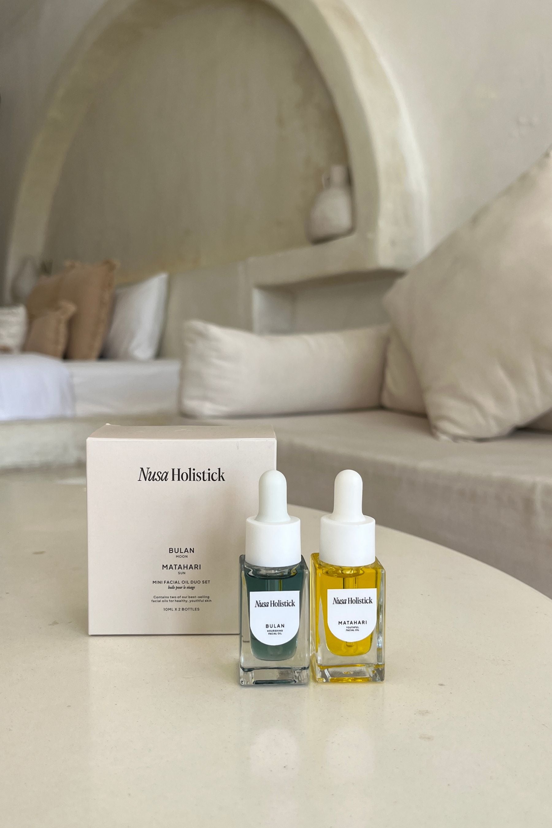 Gua Sha + Mini Facial Oil Duo Set - Nusa Holistick