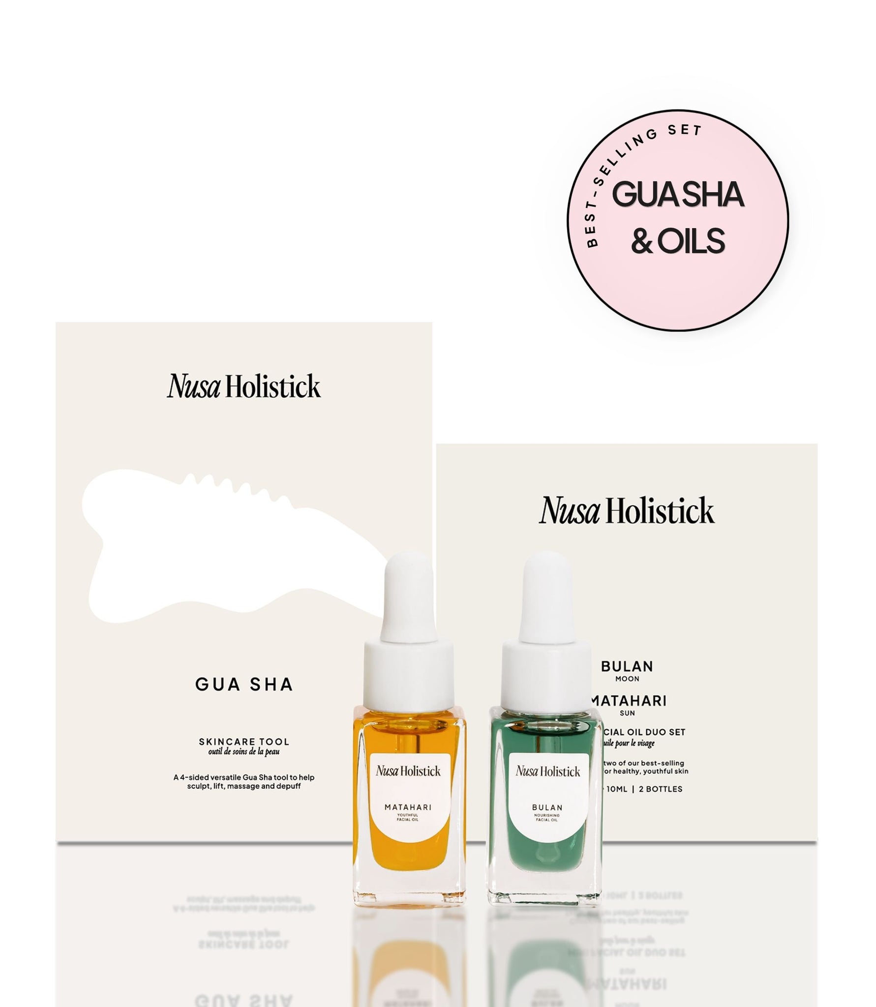 Gua Sha + Mini Facial Oil Duo Set - Gua Sha + Mini Facial Oil Duo Set Gua Sha + Mini Facial Oil Duo Set - Gua Sha + Mini Facial Oil Duo Set
